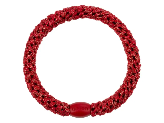 Kknekki Rouge Fête haarelastiek rood satijn