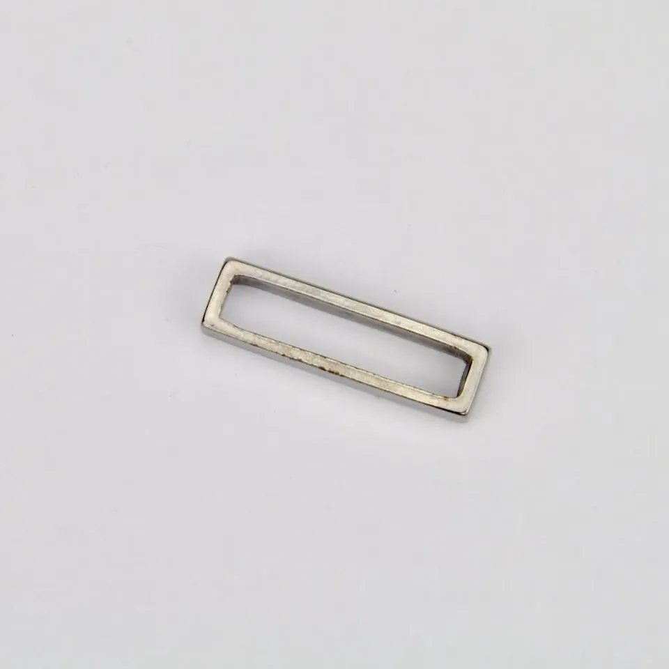 Leather House Passant gesp zwart 20 mm gunmetal