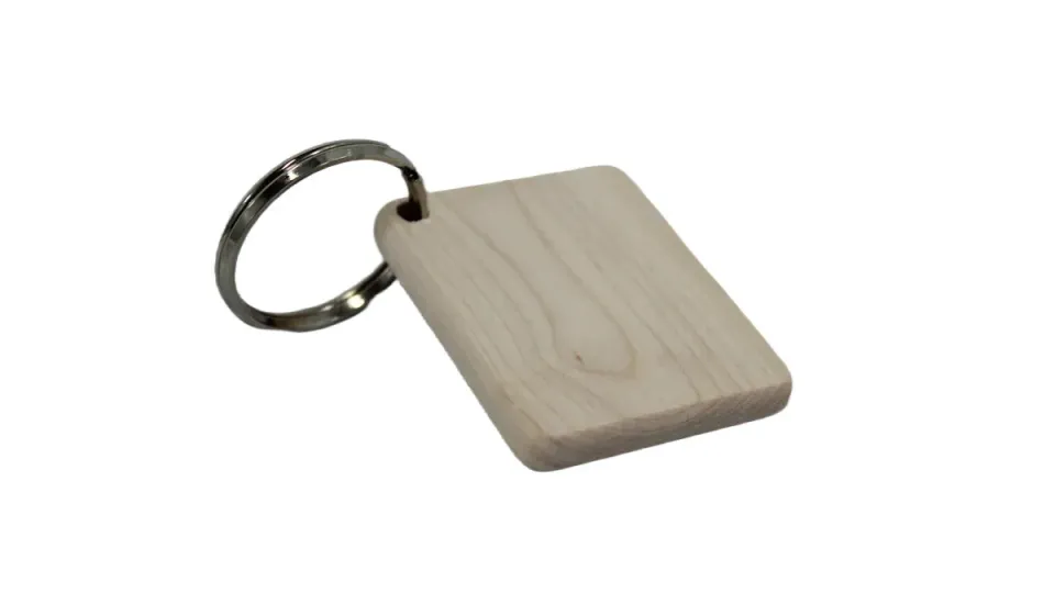 Astrid Brouwers sleutelhanger elzenhout rechthoekig 5 cm
