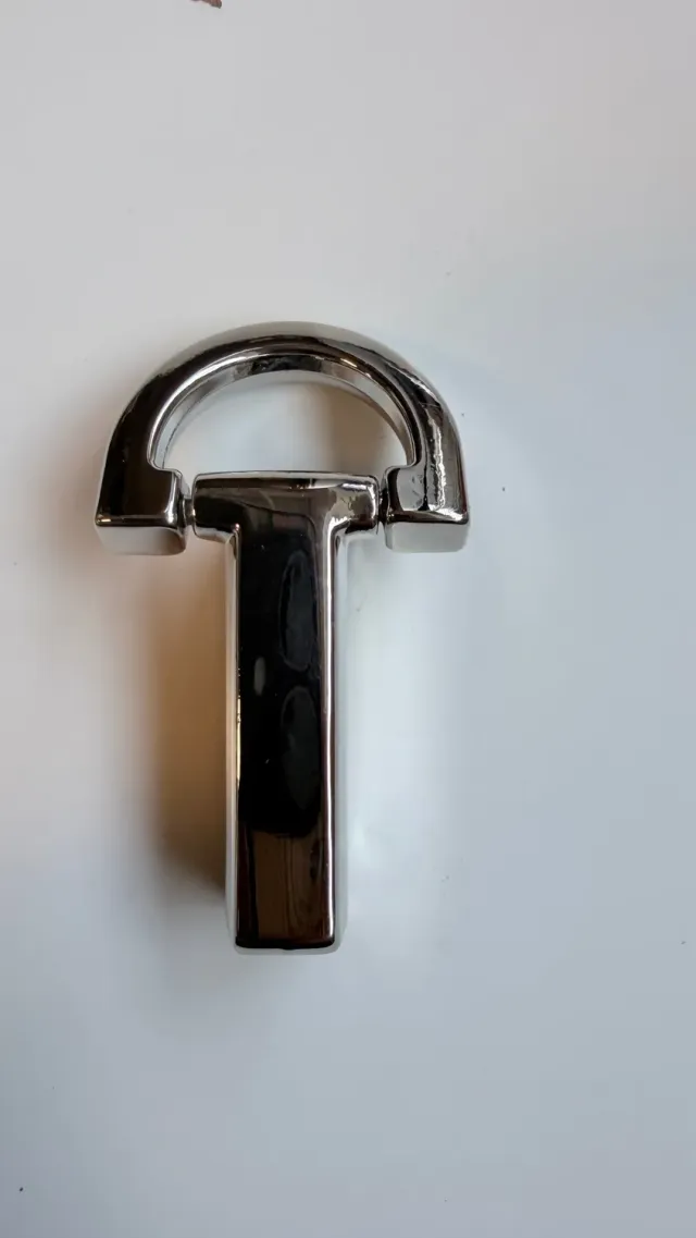 Leather House Handvatbevestiger Nikkel 12x30x8 mm