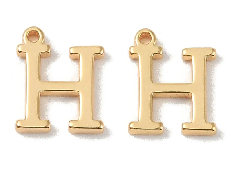 La Petite Epicerie letter H bedel goud per stuk messing