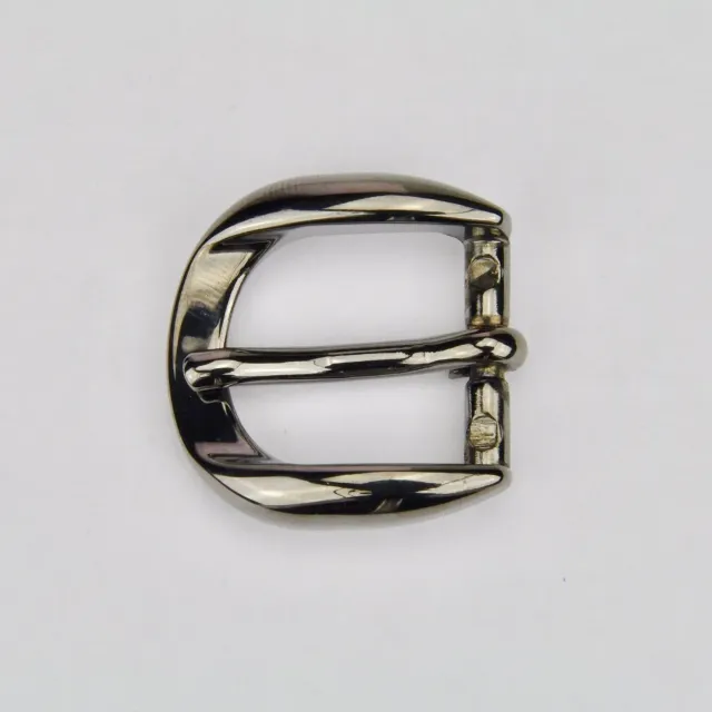 Leather House Gesp black 20mm riemgesp gun metal