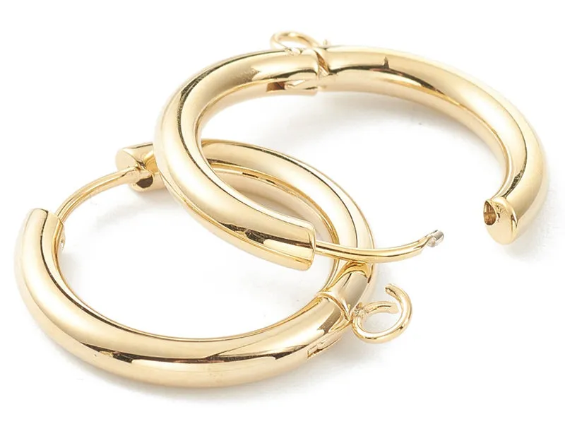 La Petite Epicerie Huggie oorbellen goud 25 mm 1 paar