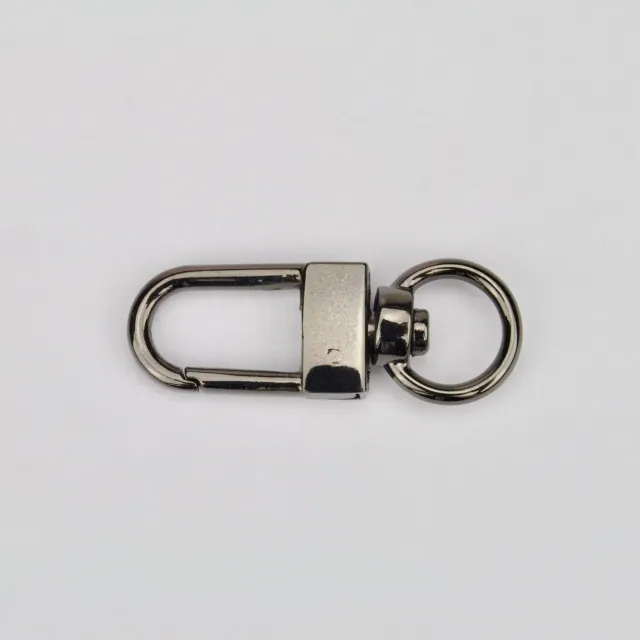 Leather House musketonhaak rond zwart 10 mm per stuk tas