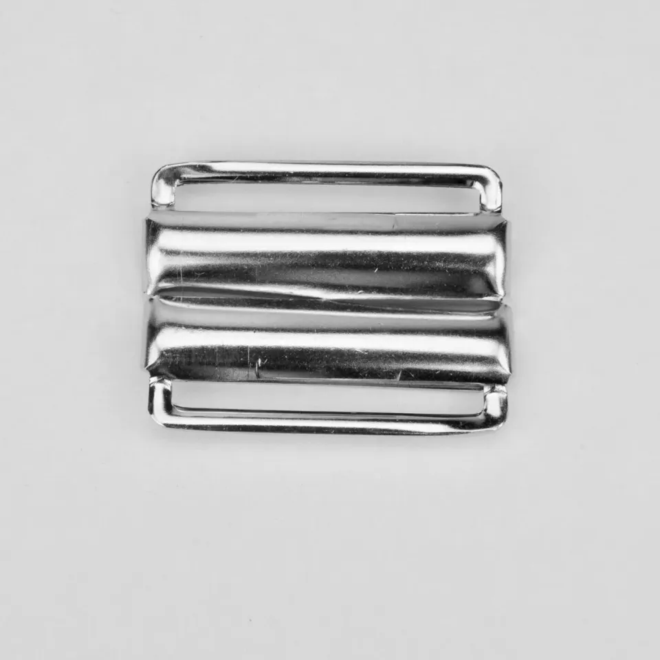 Leather House Riemsluiting Gesp 40mm zilver