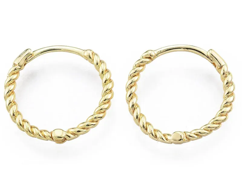 La Petite Epicerie Huggie creolen oorringen goud 15mm paar
