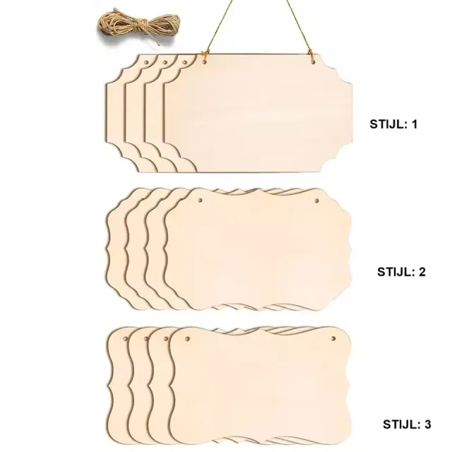 Bijounique Houten deurschildjes deurbordje 22 cm