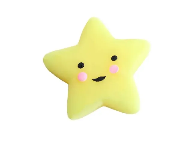 La Petite Epicerie mini squishy ster geel 5 cm zacht