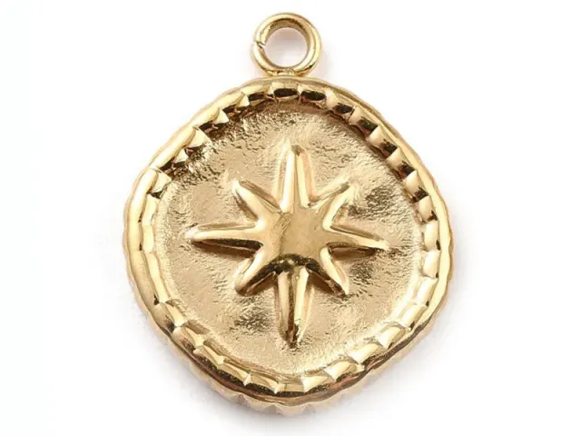 La Petite Epicerie Poolster hanger goud 17x13 mm 24K