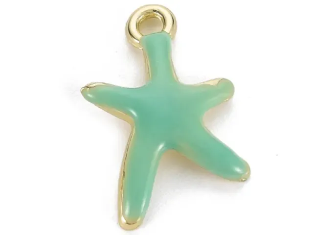 La Petite Epicerie bedel zeester mintgroen emaille 17 mm