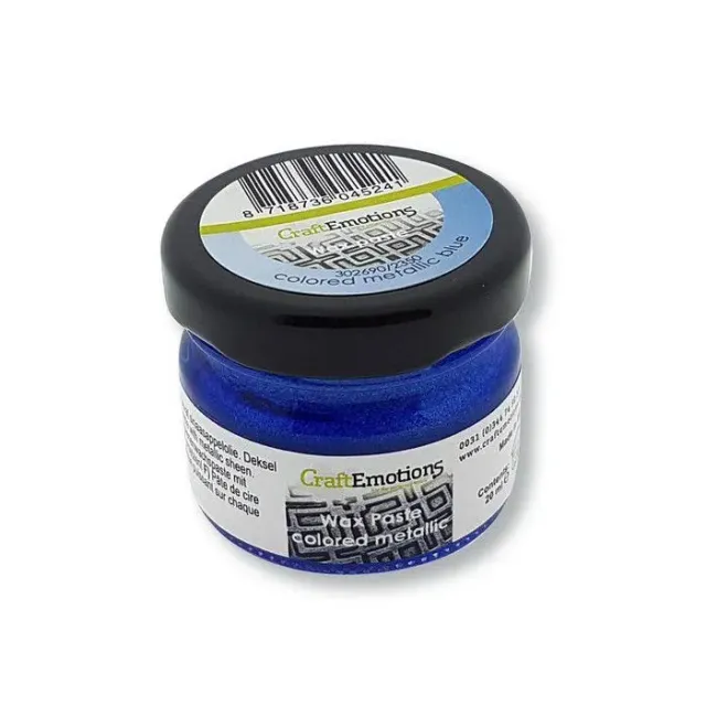 Craft Emotions wax paste metallic zilver pot 20 ml