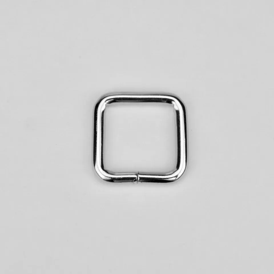 Leather House Square Ring vierkante ring 20 mm zilver per stuk metaal