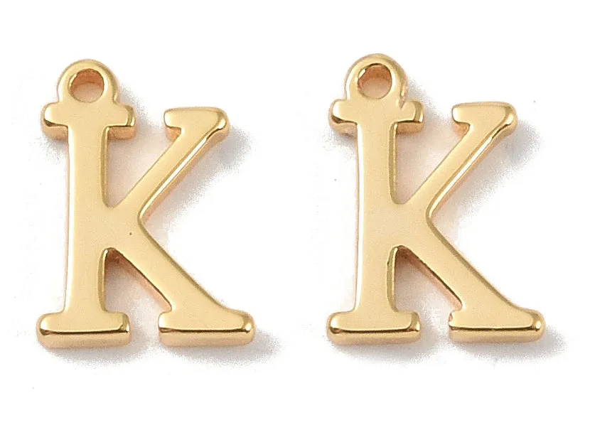 La Petite Epicerie Letter K bedel goud 10 mm per stuk
