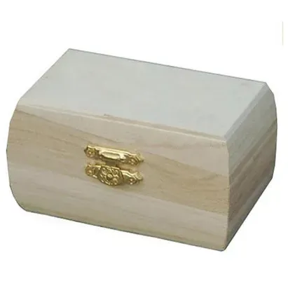 Astrid Brouwers kistje bolvormig hout 10,1x6x5,5 cm