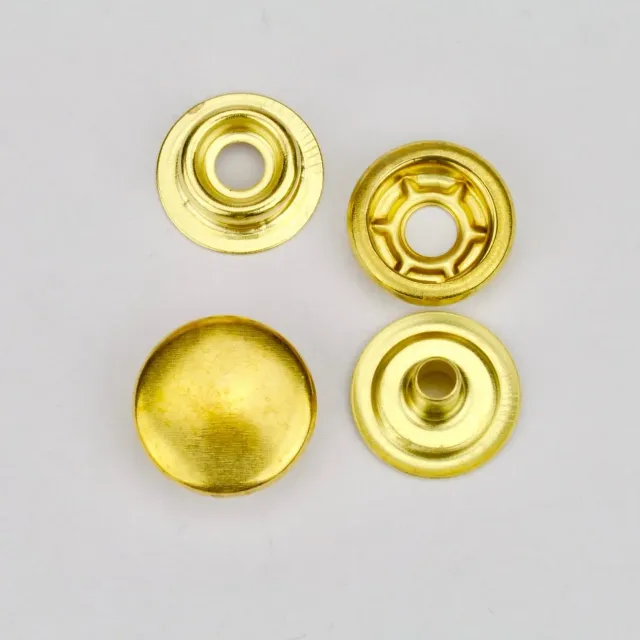 Leather House Drukker Gold 15 mm goud 10 stuks