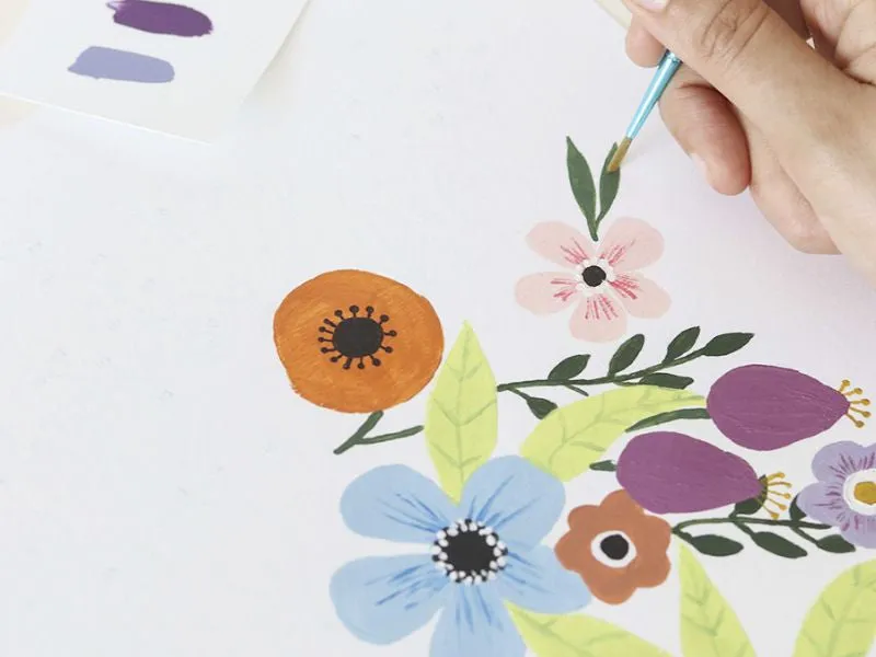 Petit Pinceau Flowers schilderen op nummer Art.iisan
