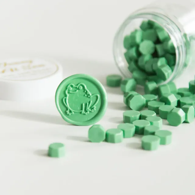 Jessy at Sea Grass Green sealing wax 100 kralen grasgroen