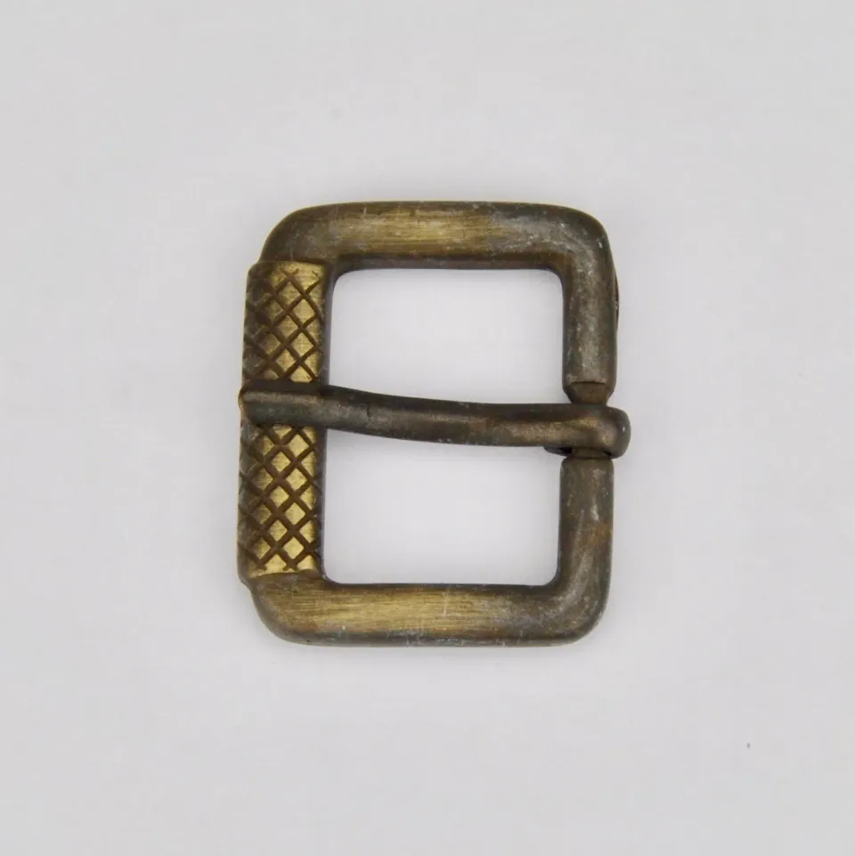 Leather House Buckle gesp oud goud 25mm metaal