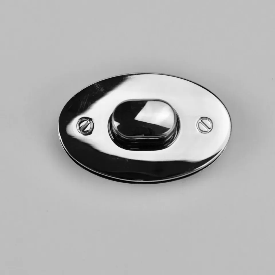 Leather House draaislot sluiting zilver 33x20 mm