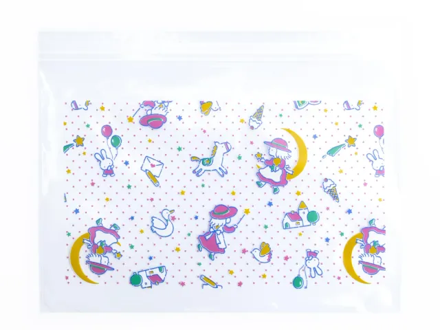 La Petite Epicerie zip sticker opbergtasje transparant groot