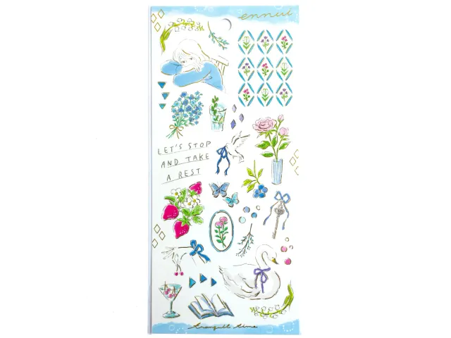 Stickers romantisch zwaan vel voor journal