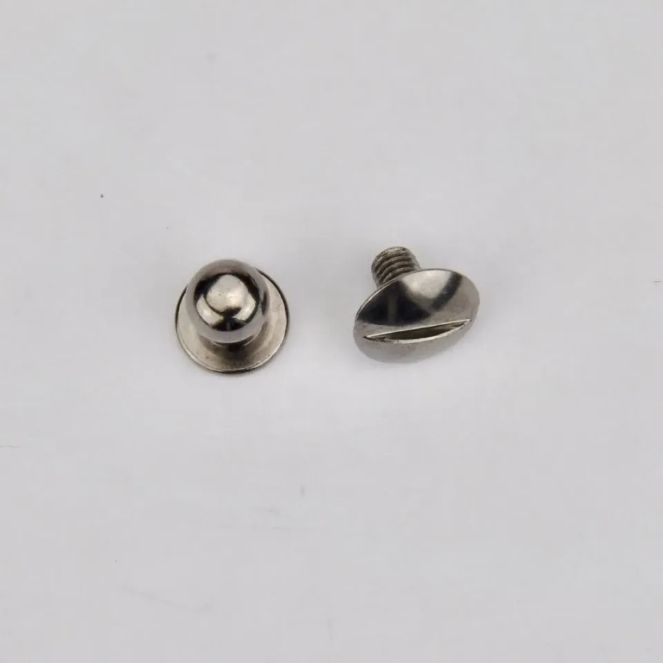 Leather House Black 5 mm geweerknop zwart per stuk