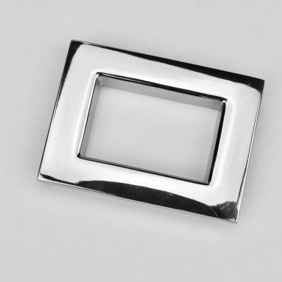 Leather House Rectangular Ring 57mm ring zilverkleurig
