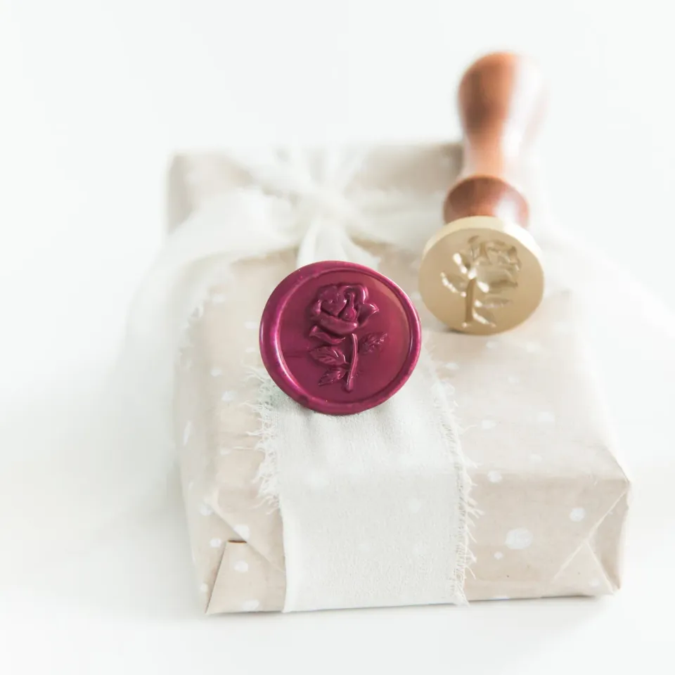 Jessy at Sea 3D Rose waxstempel 25 mm roos