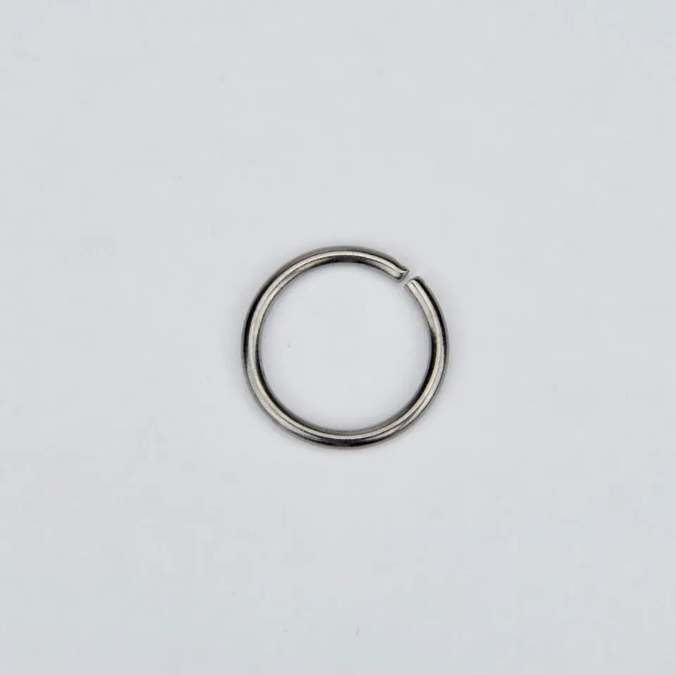 Leather House Black Ring 15mm ring zwart per stuk