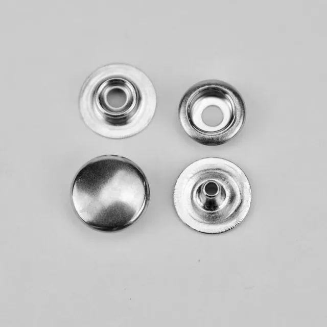 Leather House Drukker Silver 12,5 mm nikkel 10 stuks