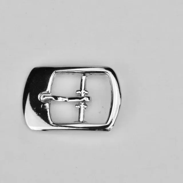 Leather House Gesp 12mm zilver metaal klein
