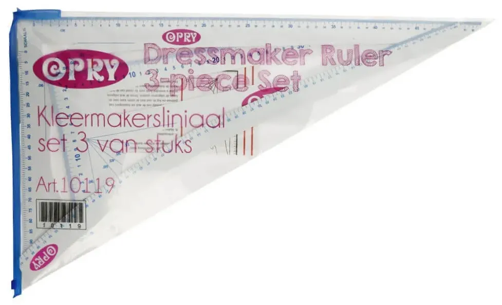 LTC-Leiden kleermakersliniaal set 3 stuks met etui
