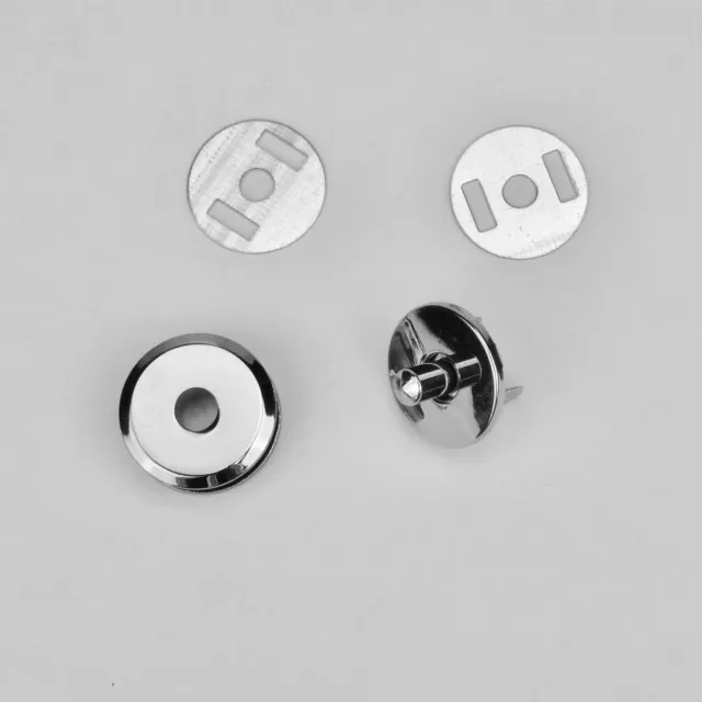 Leather House Magneetsluiting Pin 20 mm Silver Nikkel