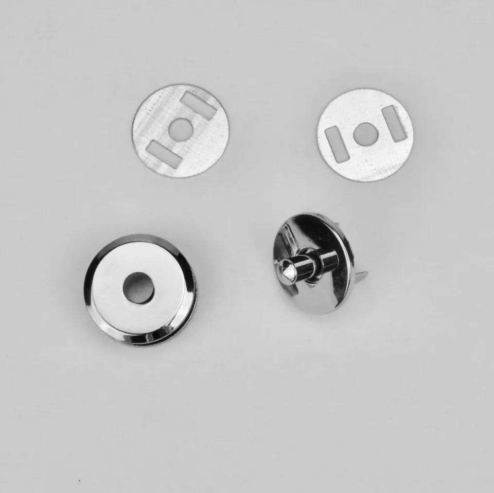 Leather House Magneetsluiting Pin 20 mm Silver Nikkel