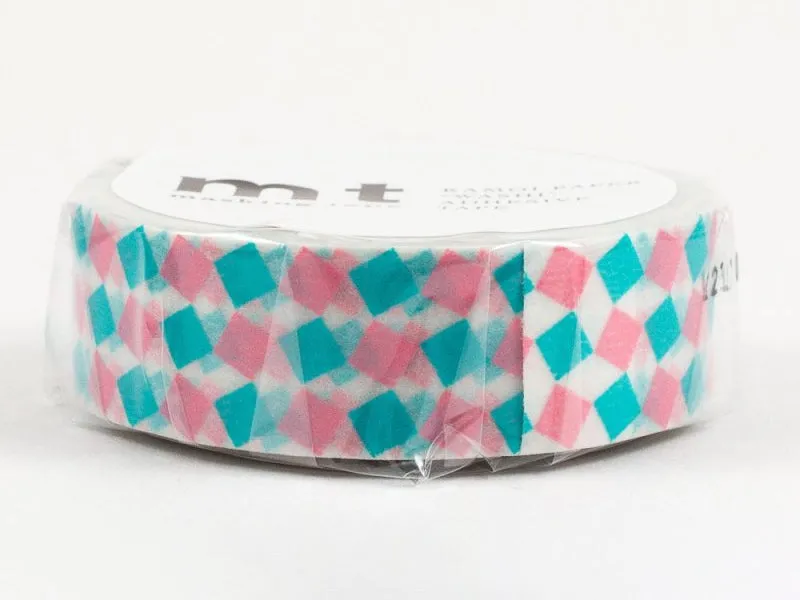 La Petite Epicerie Square Pink washi tape roze turquoise 10m