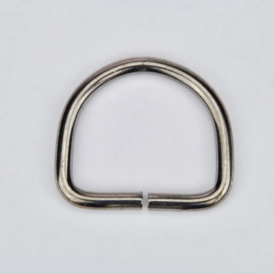 Leather House D-Ring 30 mm tasring zwart metaal