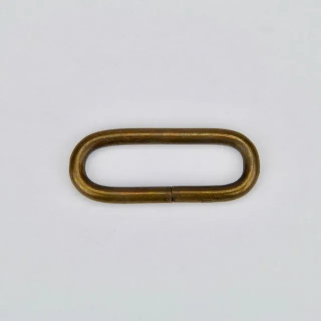 Leather House ovale ring messing oud goud 28x7 mm
