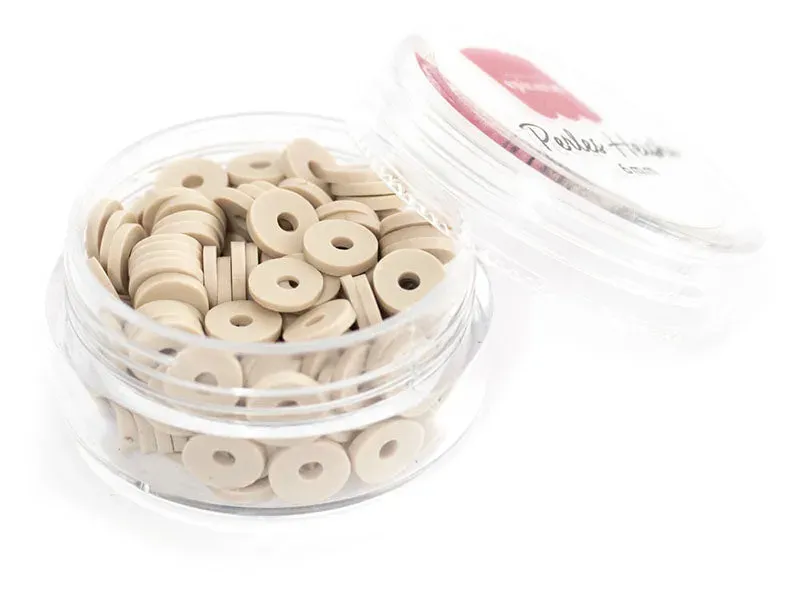 La Petite Epicerie heishi kralen 6 mm taupe doosje ca. 150 stuks