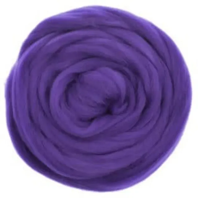 LTC-Leiden viltwol merino lontwol 50 gram paars 27 micron