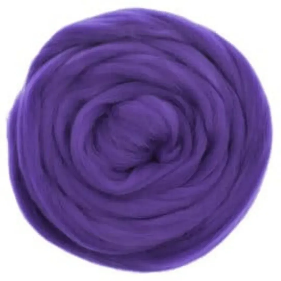 LTC-Leiden viltwol merino lontwol 50 gram paars 27 micron