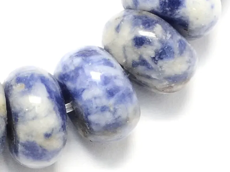 La Petite Epicerie rondellen kralen jaspis blauw 20 stuks