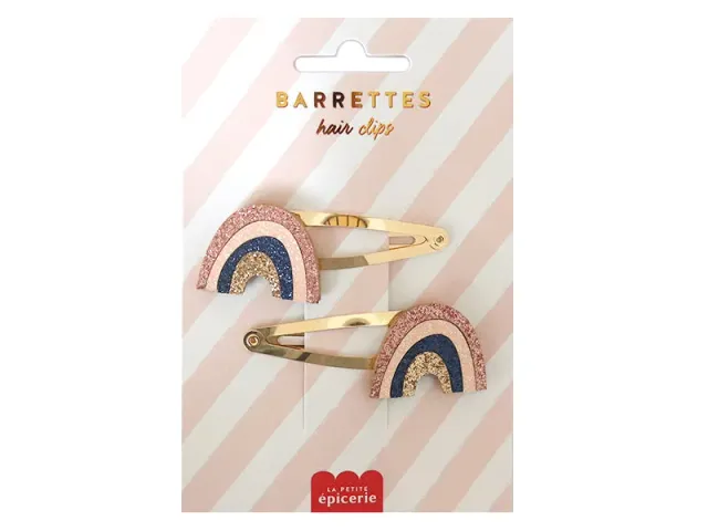 La Petite Epicerie Regenboog haarspeldjes set van 2