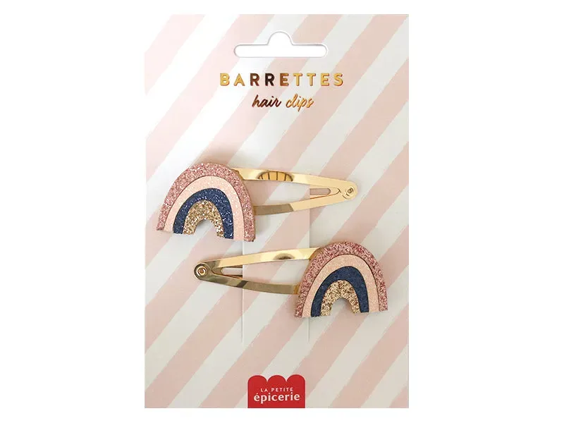 La Petite Epicerie Regenboog haarspeldjes set van 2