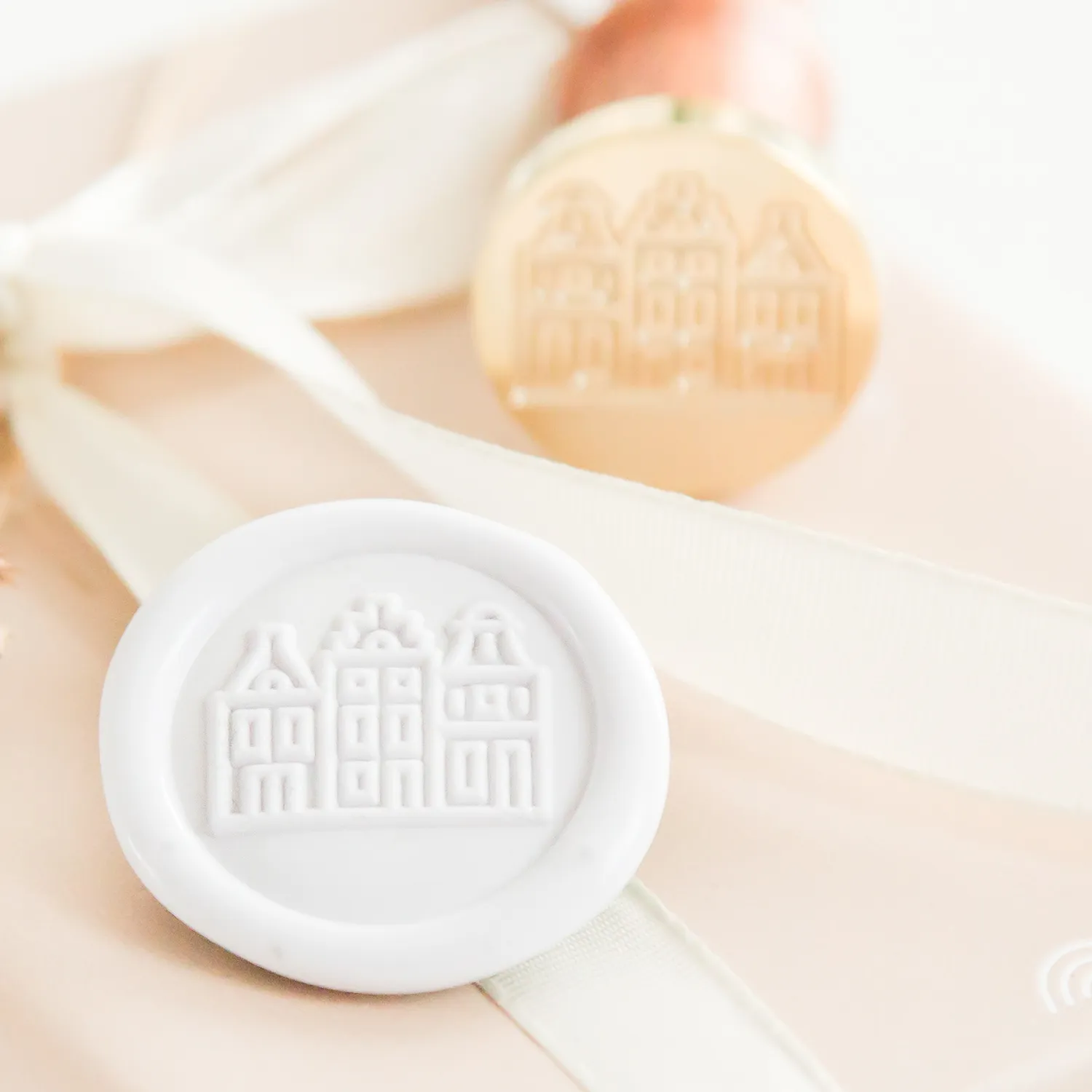 Jessy at Sea Dutch Houses wax stempel 25mm huisjes