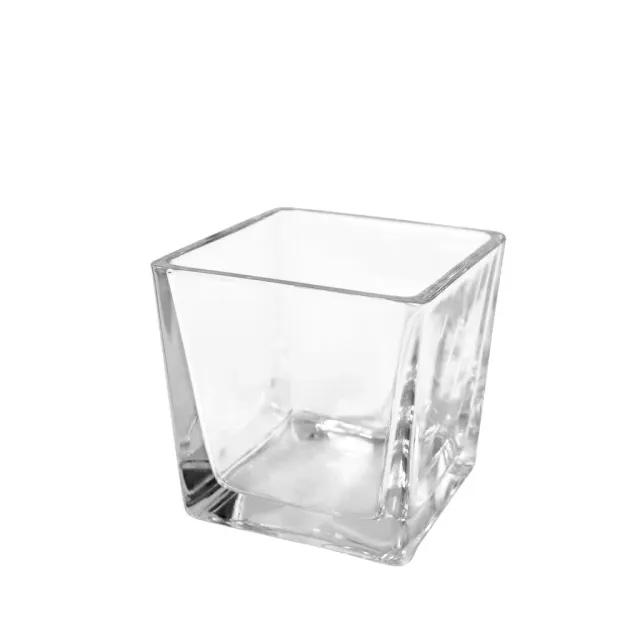 Bijounique Accubakje 8x8 Glazen Vaasje 8 cm Lagos glas