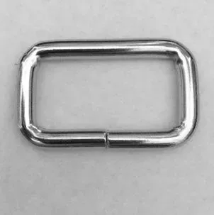 Leather House Rechthoekige Ring Silver 40 mm metaal