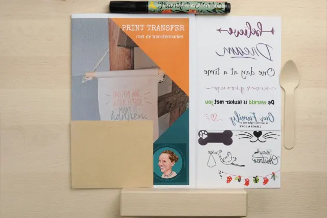 Astrid Brouwers DIY pakket fotoblok 15 cm met transfer marker