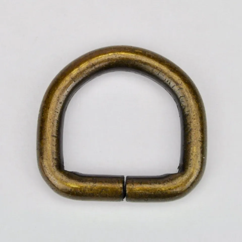Leather House D-Ring tassenring oud goud 25 mm per stuk