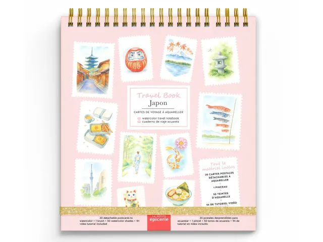 La Petite Epicerie Travel Book Japon aquarelset 20 kaarten