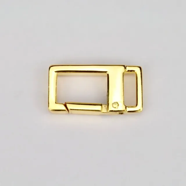 Leather House musketonhaak 10 mm goud 2 stuks karabijn